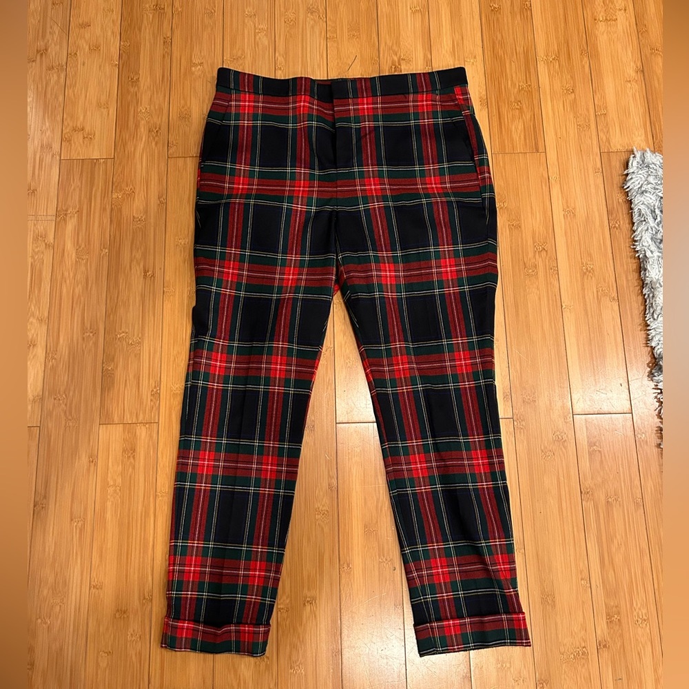 Ralph Lauren Women’s Tartan Cuffed plaid pants